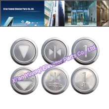 Elevator Buttons Lift Spare Parts Braille Stainless Steel Round Shape Push Call Button Brand New